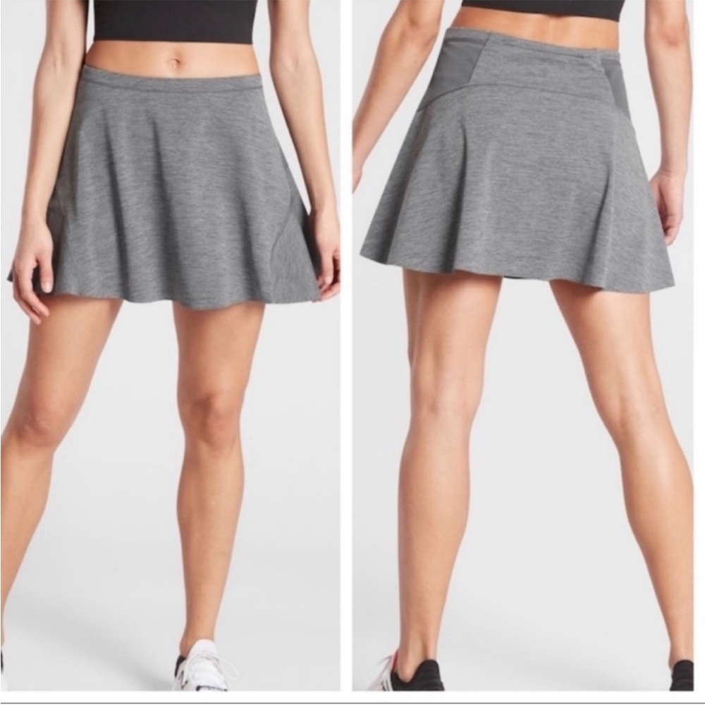 Athleta Womens Match Point Skort Size XS Heathered Gray‎ Stretch Athletic *FLAW